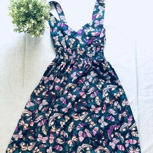 H&M Butterfly Fit & Flare Dress
